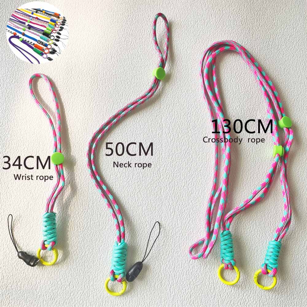 Universal Crossbody Phone Lanyards Adjustable Mobile Phone Strap Lanyard Tali Leher Tali Pergelangan Tangan Untuk Ponsel Tali Kabel Gantung AT0178