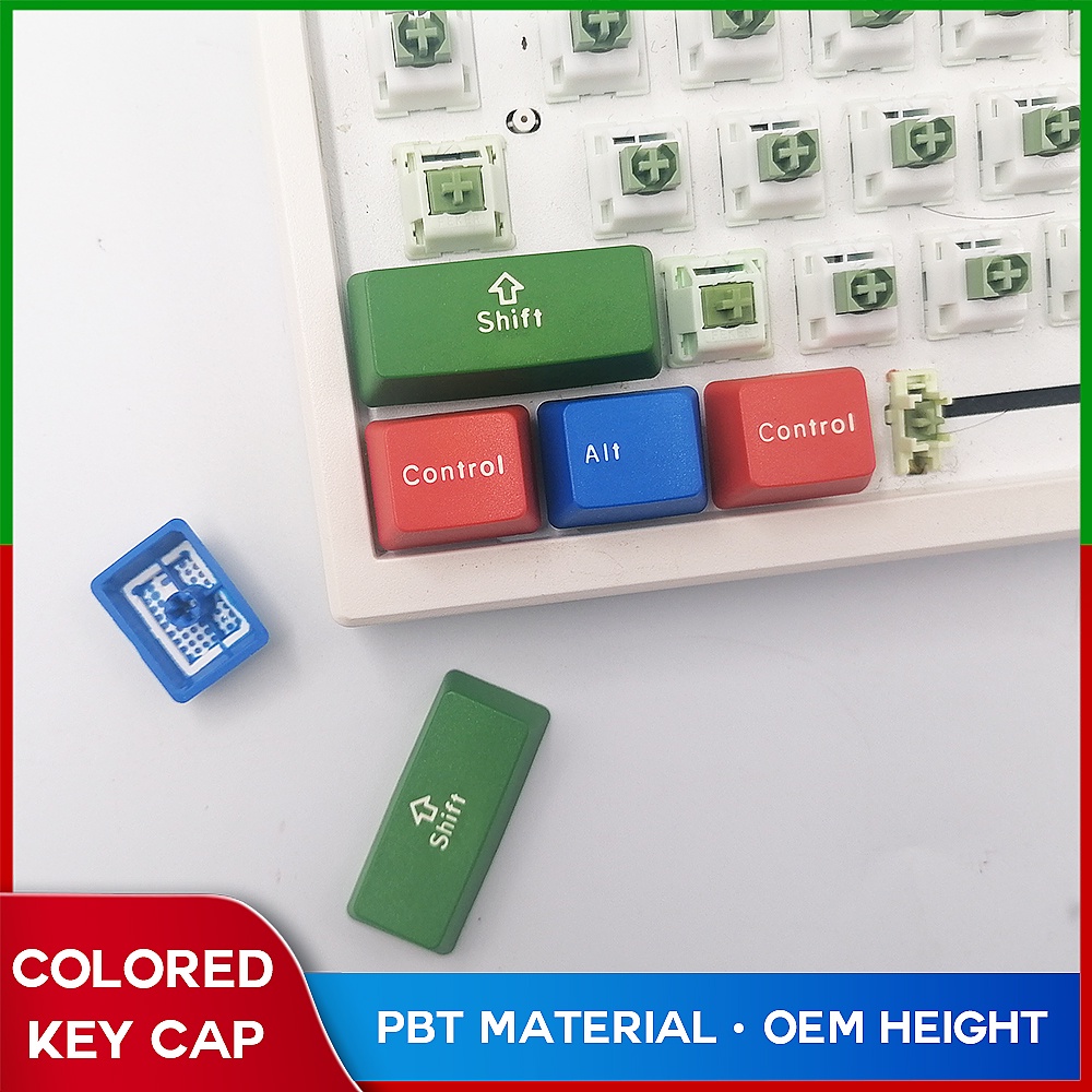 Keycap PBT Berwarna Profil OEM Untuk Keyboard Mekanik Saklar CherryMx Gateron Kailh
