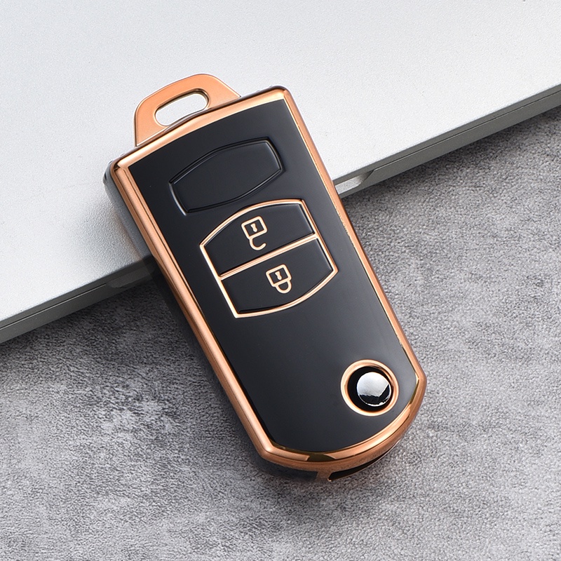 Tpu Car Flip Key Case Covers Shell Untuk Mazda 3 5 6 Series M6 RX8 MX5 2 3 Tombol Smart Keyless Key Protector Fob Tas Aksesoris