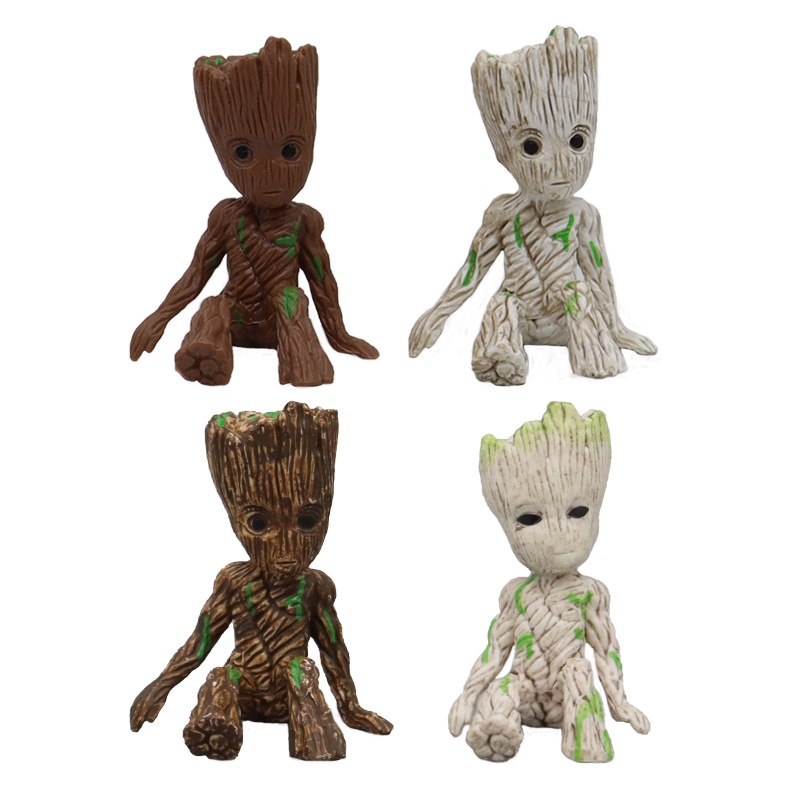 Patung MINI Avengers Groot 6CM Guardians of the Galaxy Treeman Anime Model Figura Dekorasi Mainan Anak Laki Laki Hadiah