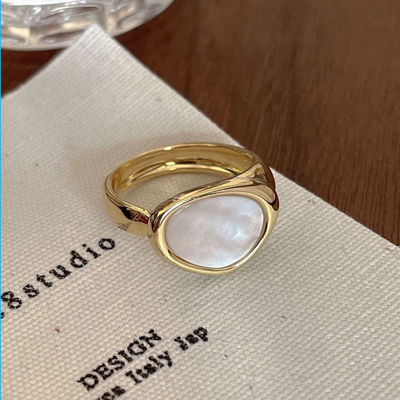 Cincin high-end Korea Dengan Jahitan Terbuka shell Cincin fashion Pasangan Produsen Grosir