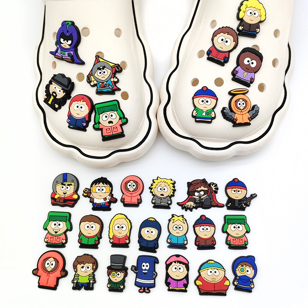 Anime South Park Croc Charms PVC Charms pin Kartun Croc Aksesoris