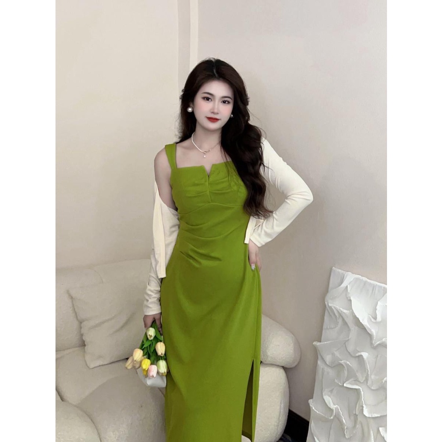 Red Plus size fat sister suit fashion trend women s suspender skirt slim fit bag hip dress sun protection outer shirt two-piece set