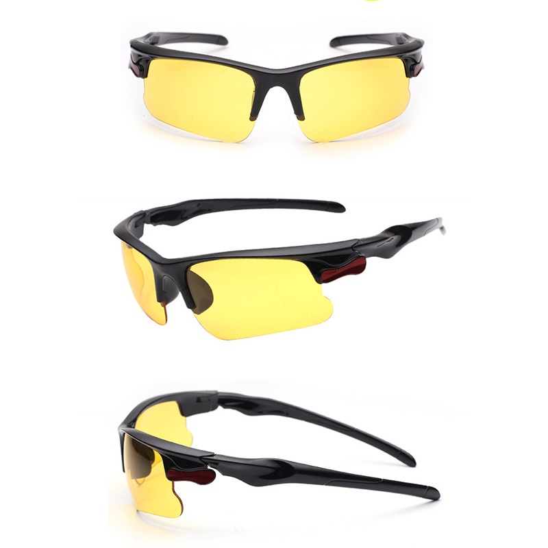 【Bayar di tempat】Kacamata Polarized Night Vision Bingkai Besar Bahan Pc Untuk Pria Mengemudi