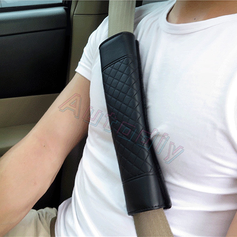 New Universal 1pasang Car Safety Seat Belt Kulit Jok Mobil Tali Bahu Pad Cushion Cover Pelindung Sabuk Mobil Untuk Dewasa Anak Untuk Perodua Honda Dll