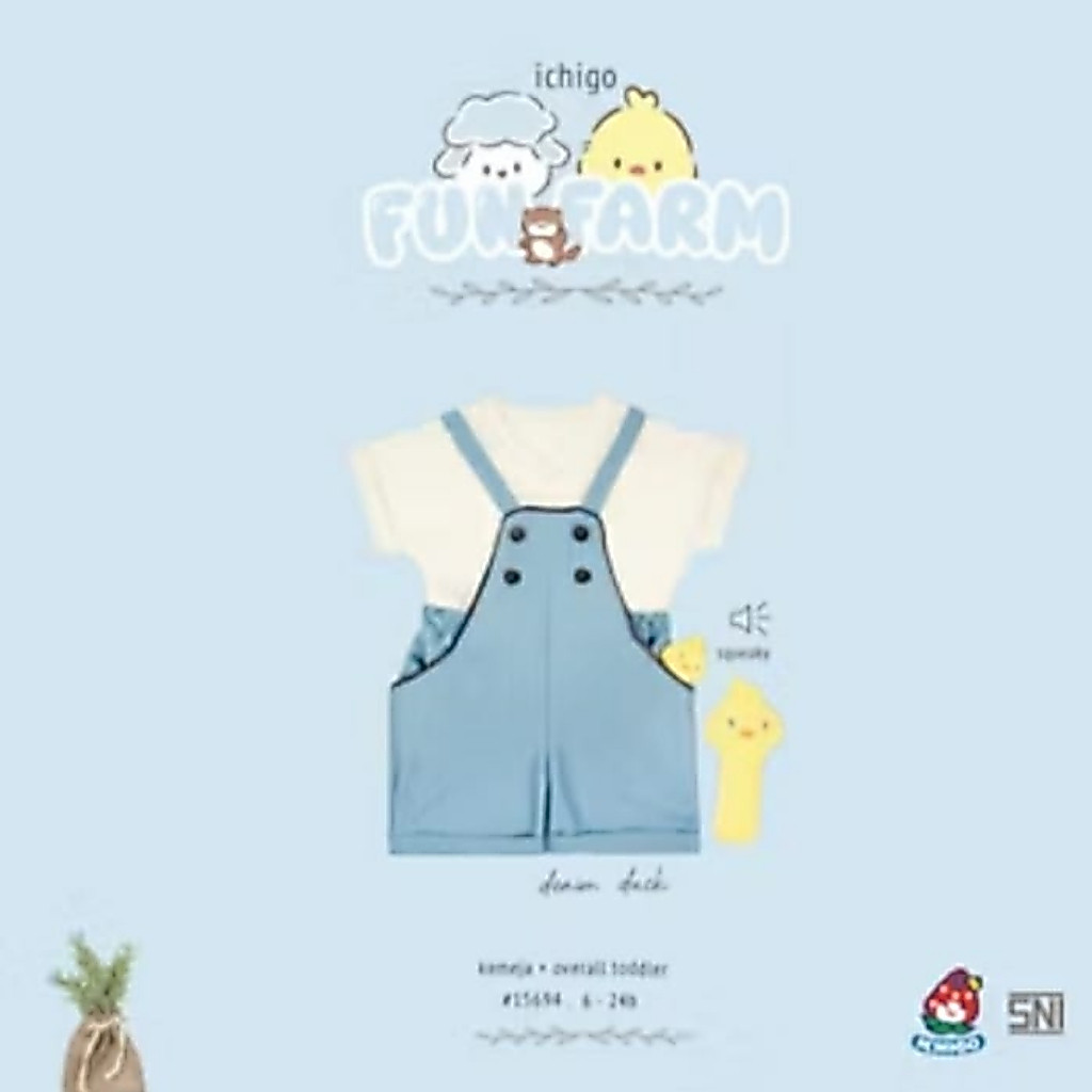 Ichigo Funfarm Setelan Overall Boy