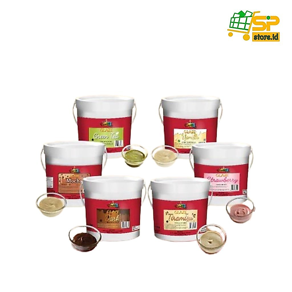 Chefmate Carnival Glaze Topping Donat Stroberi Vanilla Karamel Ember Grosir 5kg