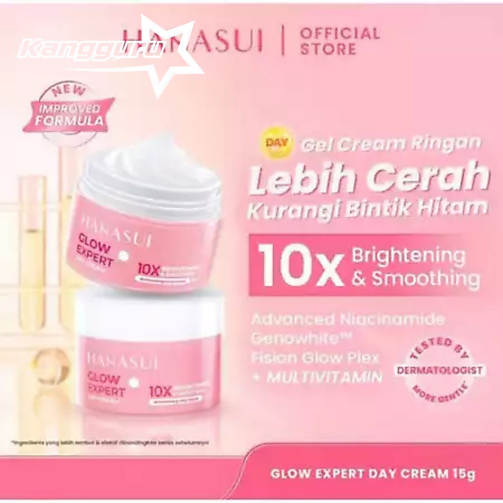 KANGGURU Hanasui Glow Expert Day Cream Dan Night Cream New Improved Formula