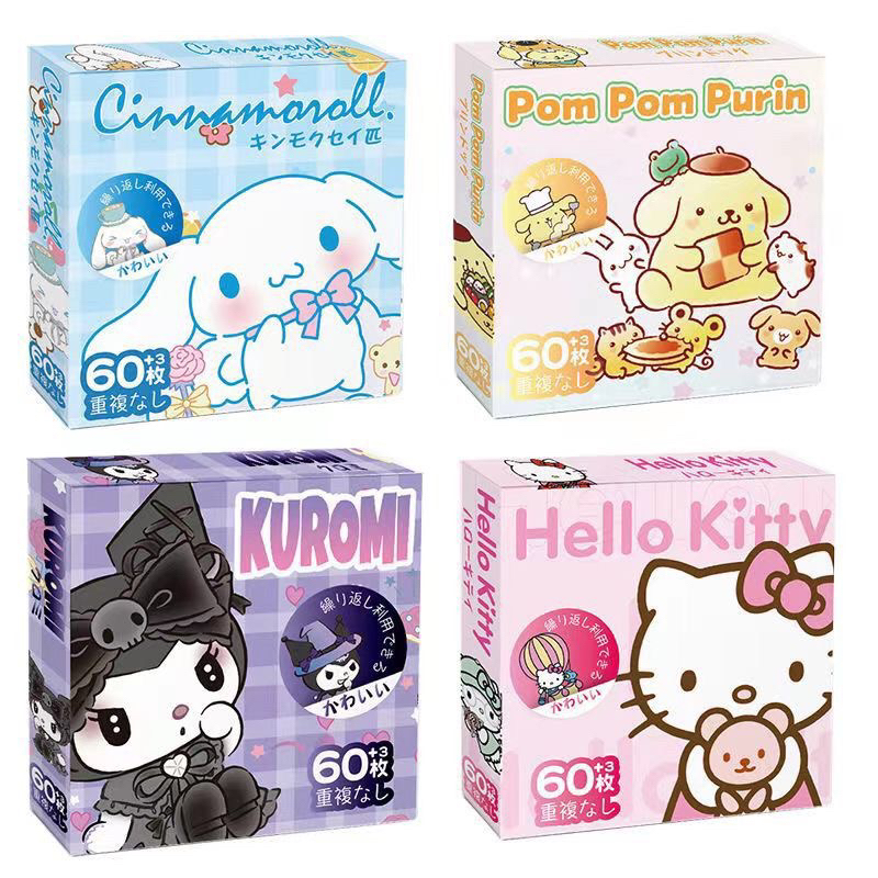 Stiker Hias Akun Tangan Sanrios Kuromi Cinnamoroll Hello Kitty Phone Case Laptop Decals Diy Tahan Air Sticker