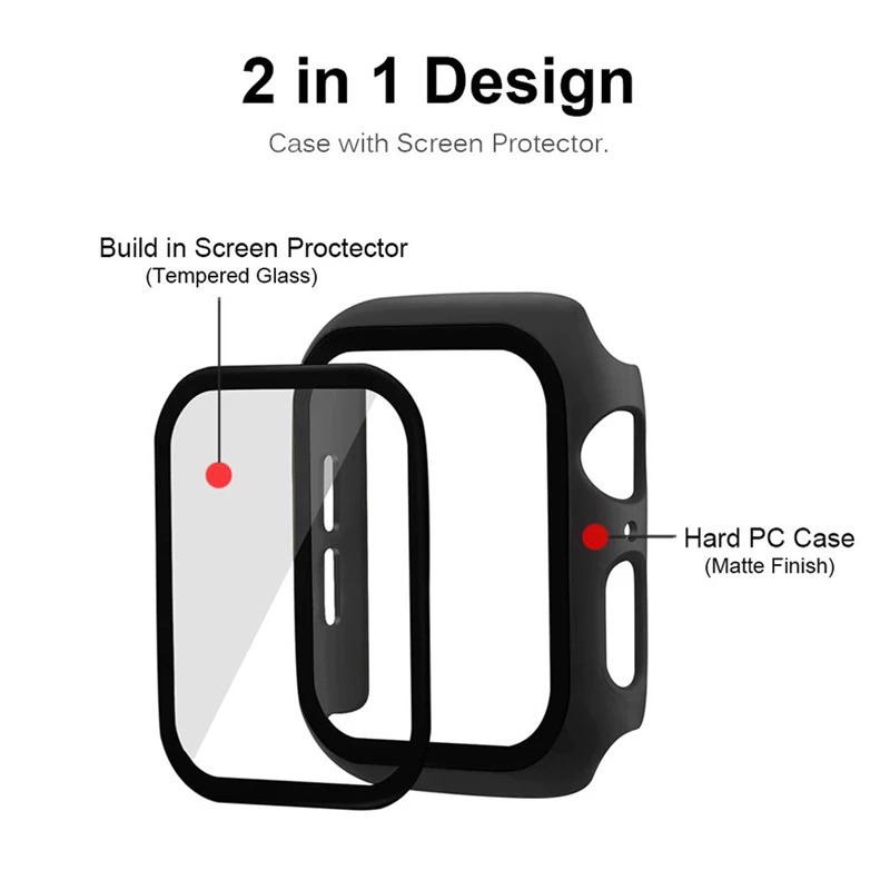 Casing Jam Tangan - PC Full Hard Case 38mm/40mm/41mm/42mm/44mm/45mm/49mm