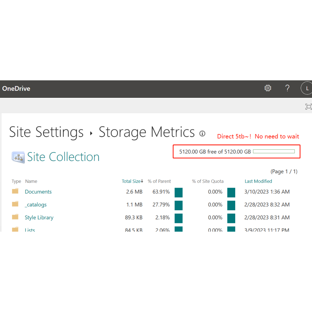 Promo OneDrive 5TB Cloud Storage