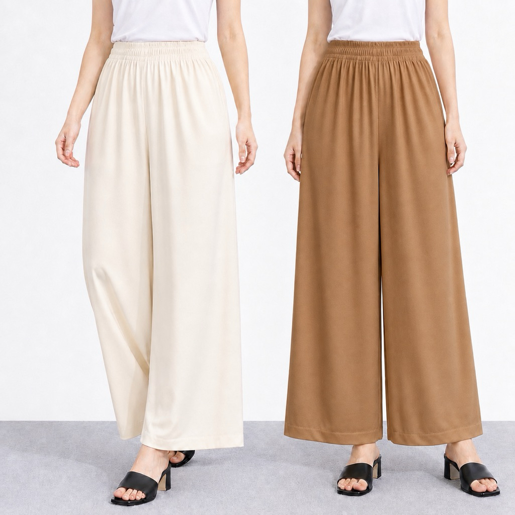 Kulot Rayon Twill Premium Hommy - Celana Kulot Saku Twill