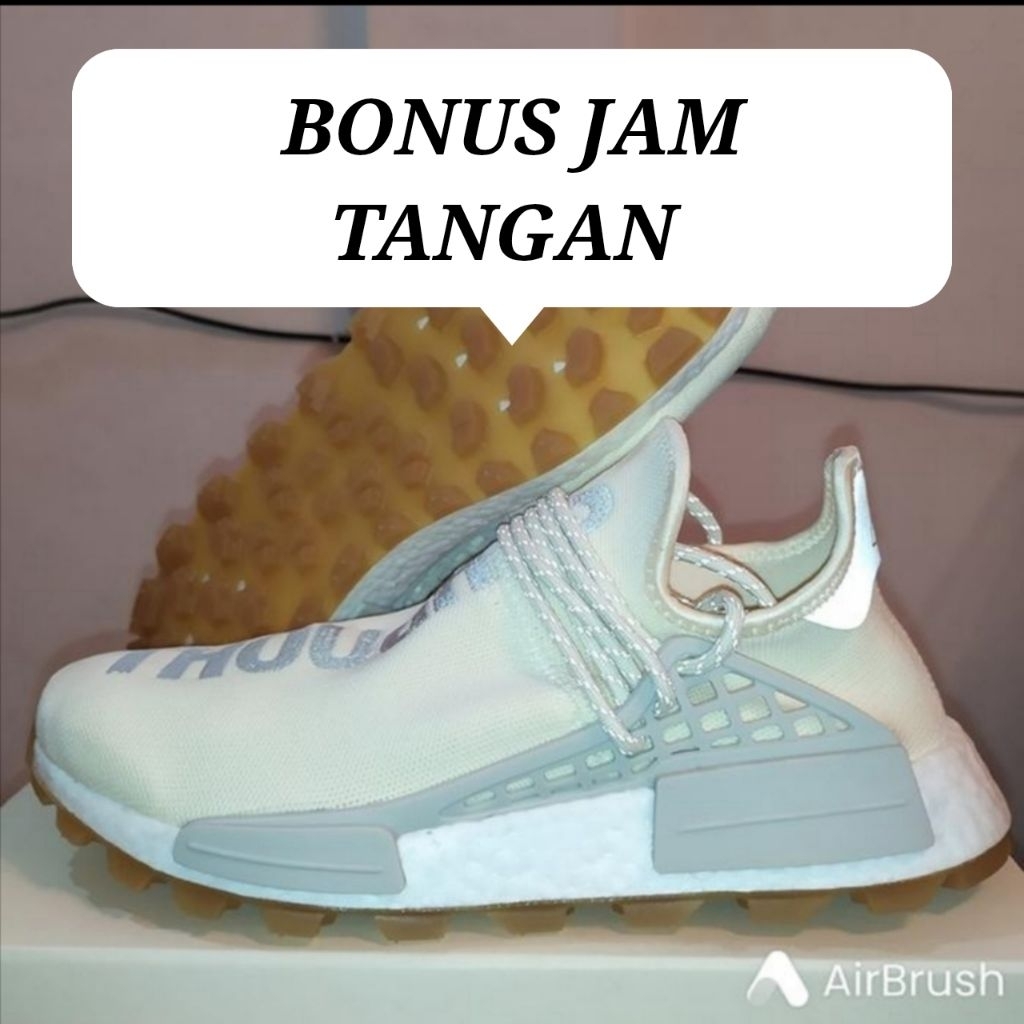 Sepatu Adidas Nmd Hu Pharrell Nerd Chalk White