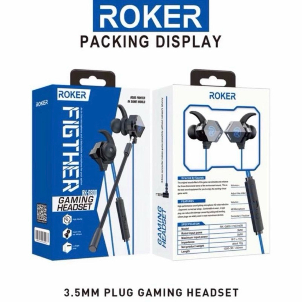 ROKER Earphone / Headset Gaming Roker FIGHTER