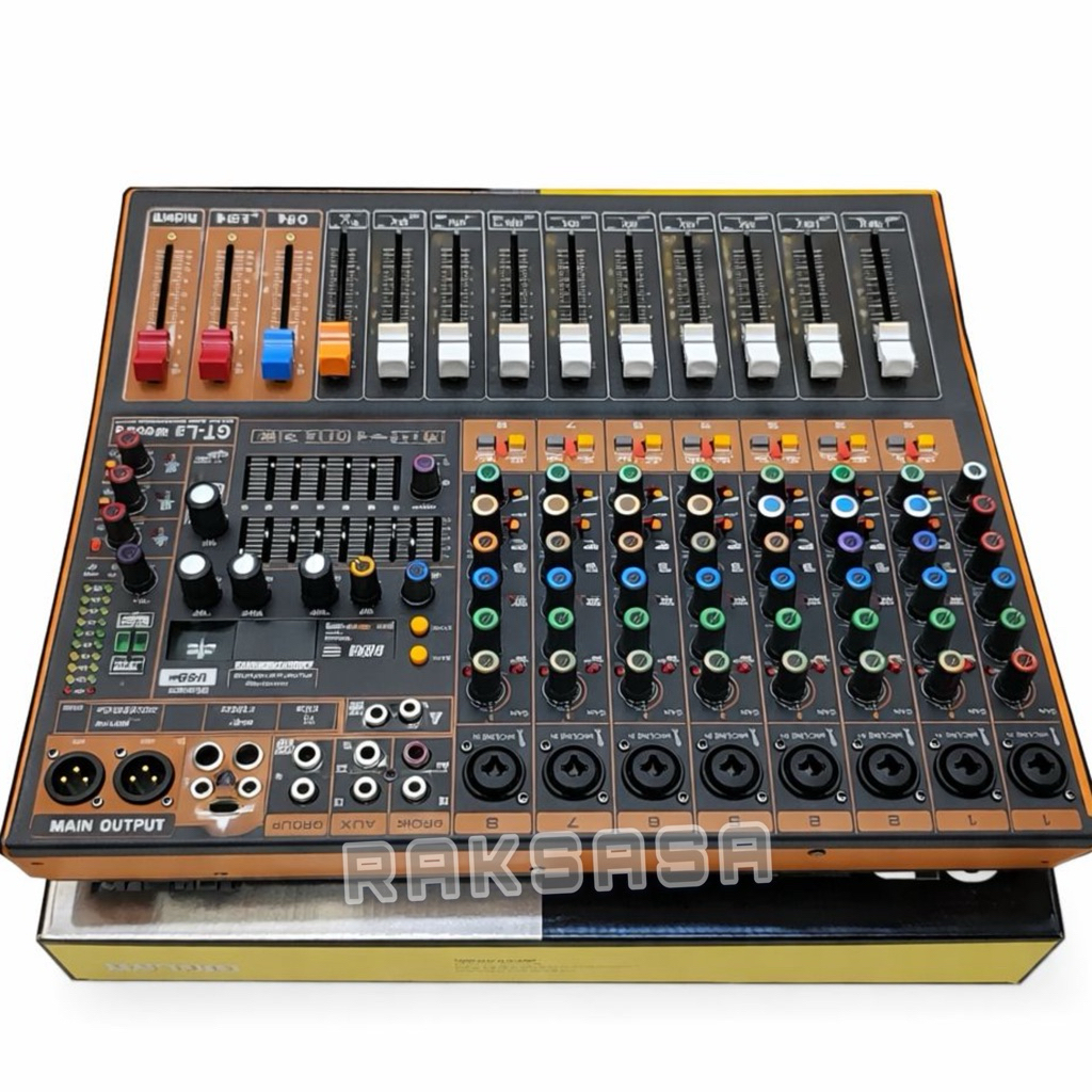 Mixer 8 Channel GT LAB GOB 8 | GOB8 8 Chanel USB Bluetooth Double Equalizer Original Gt-Lab RDW