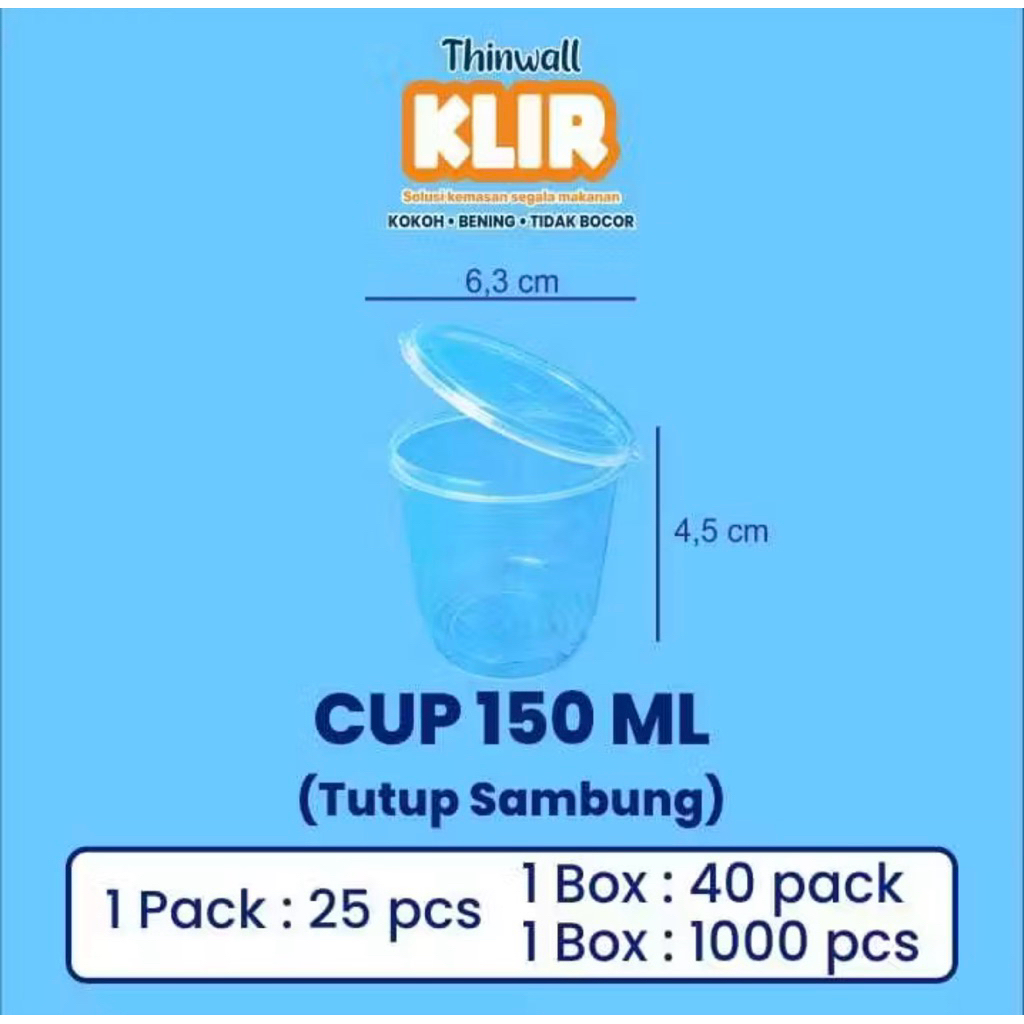 Thinwall Cup 150 ml cup puding 150 ml
