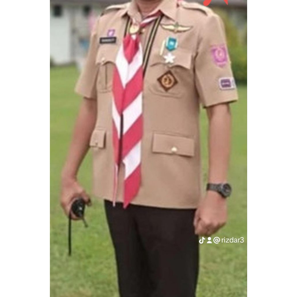 JAS PRAMUKA PEMBINA LAKI-LAKI SATU SET LENGKAP - JAS + CELANA PANJANG | KUALITAS PREMIUM WARNA COKLA