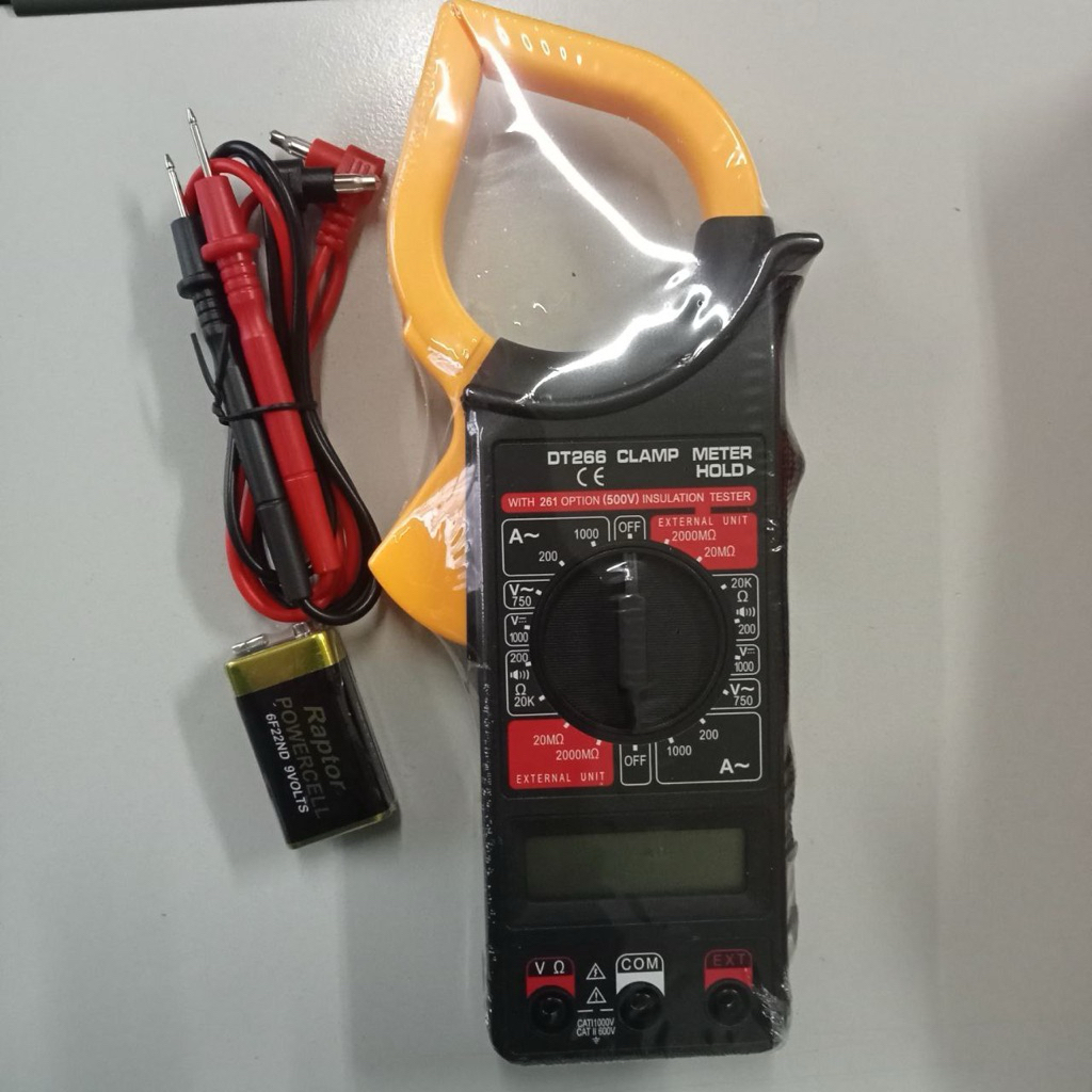 TANG AMPER DT-266 | Tang Amper Digital DT-266 Clamp Meter Pengukur Arus Listrik AC DC