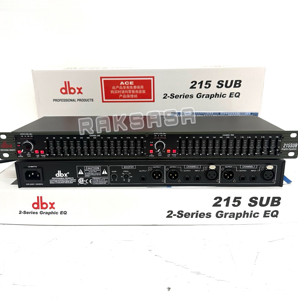 Equaliser DBX 215SUB dbx215 equaliser Dbx 215 + subwoofer