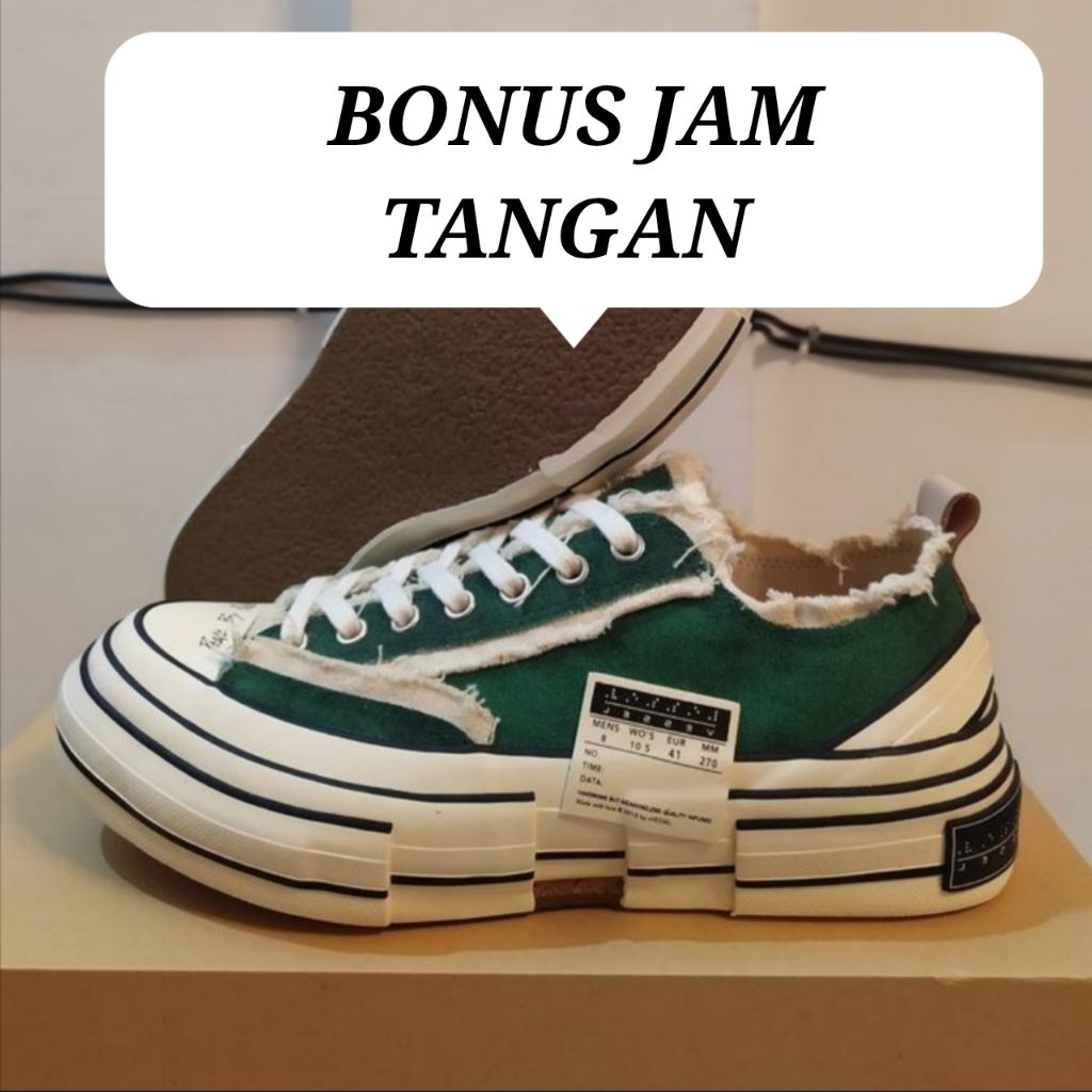 Sepatu Xvessel G.O.P x low hbx green