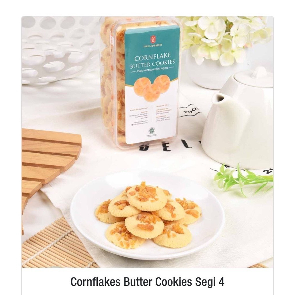 Cornflakes Butter Cookies Toples Segi 4 Holland Bakery