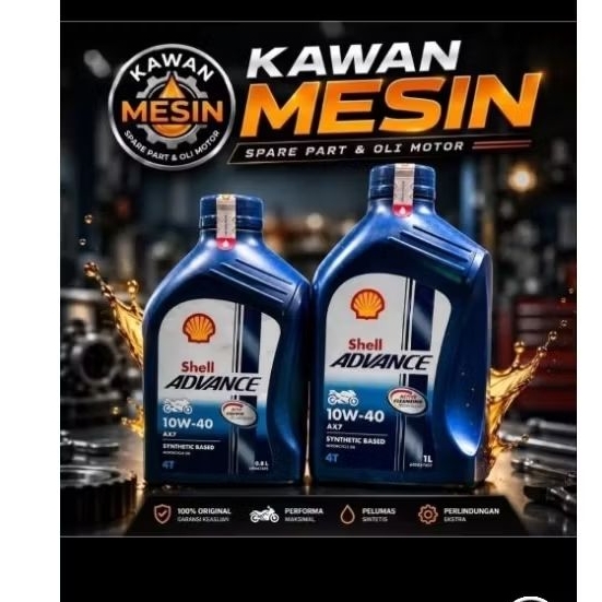 OLI SHELL ADVANCE 10W 40 4 TAK FULL SYNTHETIC 1 LITER