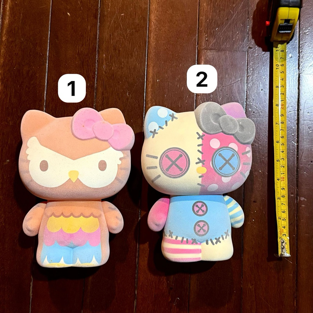 Hello Kitty Suede Vinyl Bludry Coin Bank Ori Sanrio Japan