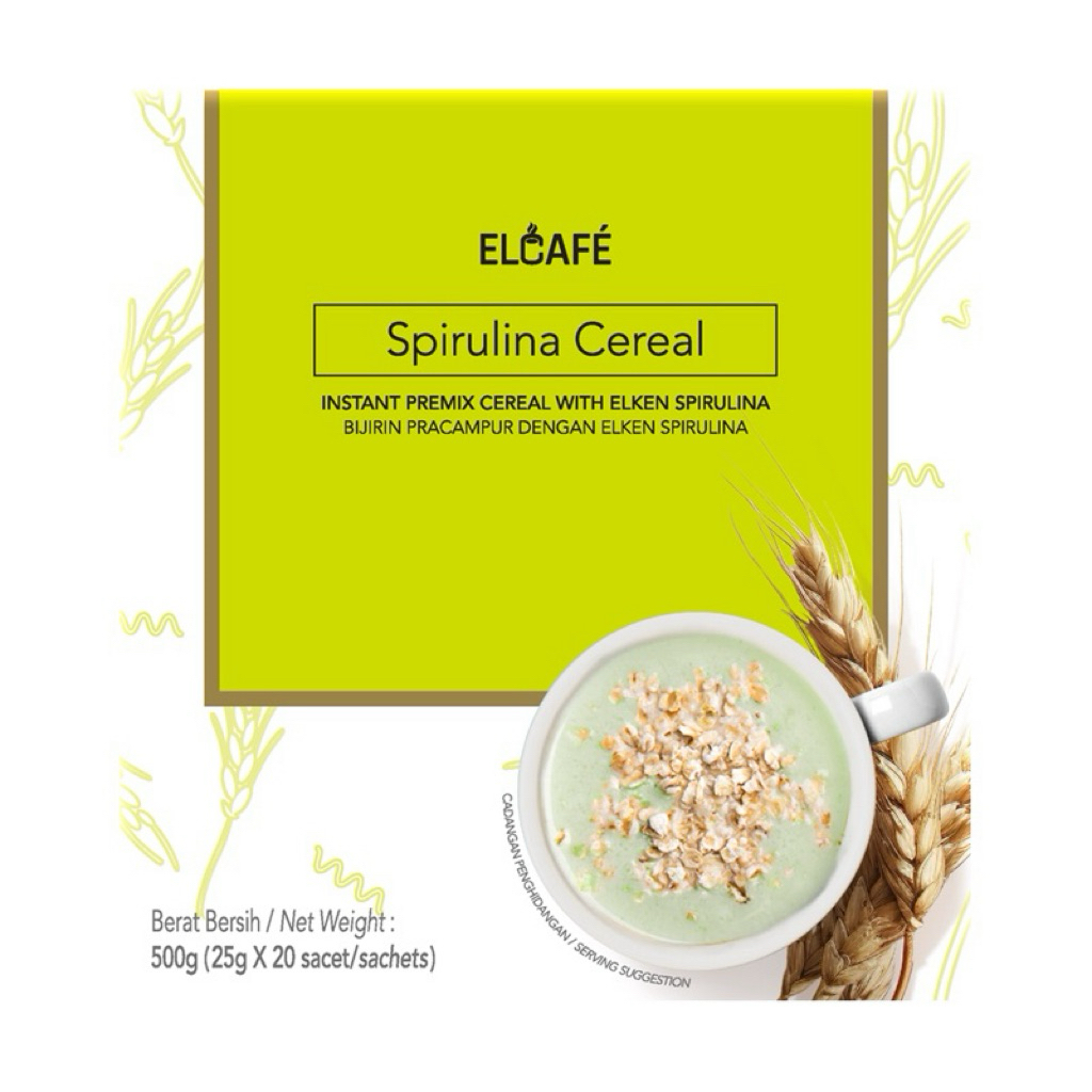 Elken Oyes Spirulina IG6 Cereal 20 Sachet / Box Sereal Sehat