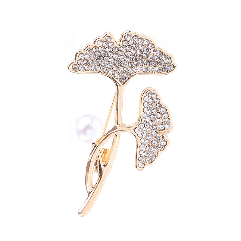 Bros Daun ginkgo vintage Serbaguna pin alloy Untuk Aksesoris Wanita