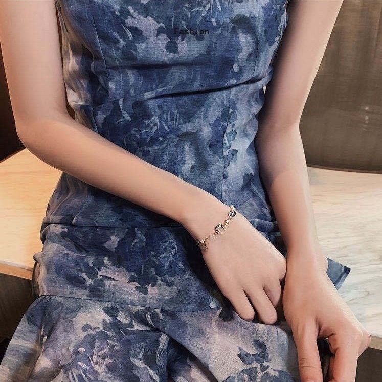 Gelang Mutiara Zirkon Xingyue Perempuan Desain Niche Gelang High-End Versi Korea Influencer Trendi Gelang Sederhana Pacar