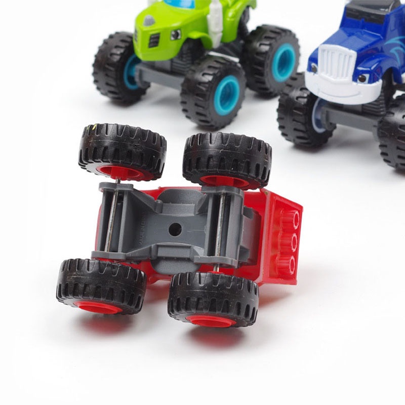 6pcs/set Blaze Mesin Mobil Mainan Rusia Miracle Crusher Truck Vehicles Figure Blazed The Monster Toy Untuk Hadiah Anak