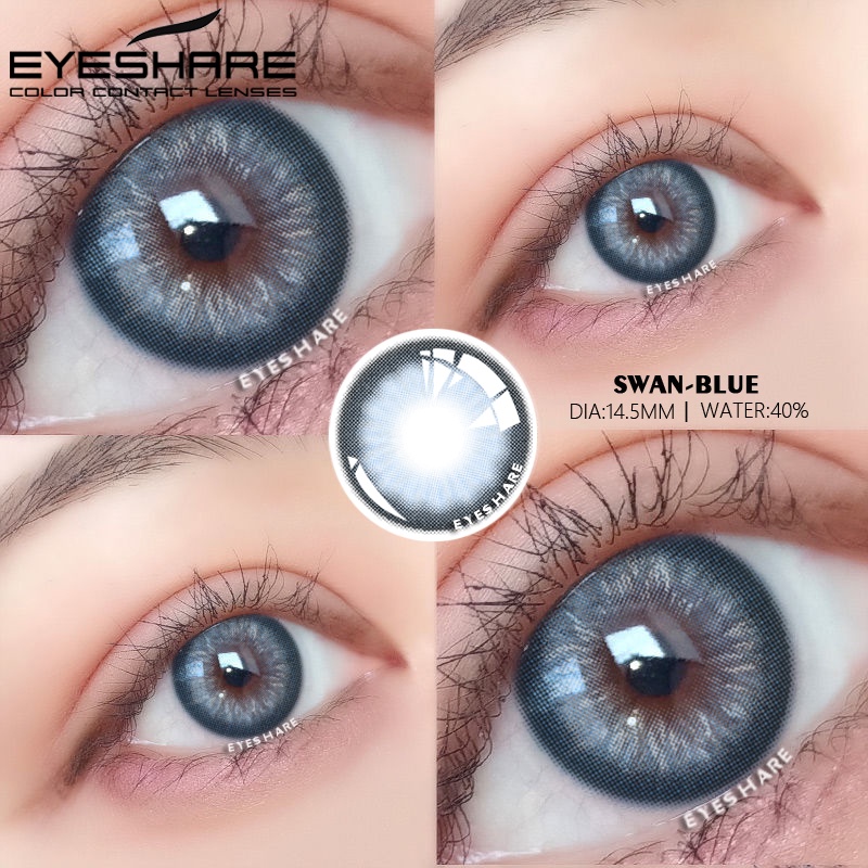 EYESHARE【COD&amp;Spot】~~ Super fairy ~BIG EYE SWAN GRAY-BROWN CHOCOLATE SOFTLENS lensa kontak By Exoticon - Riasan alami yang fantastis, sangat cocok untuk musim panas-lemparan tahunan！