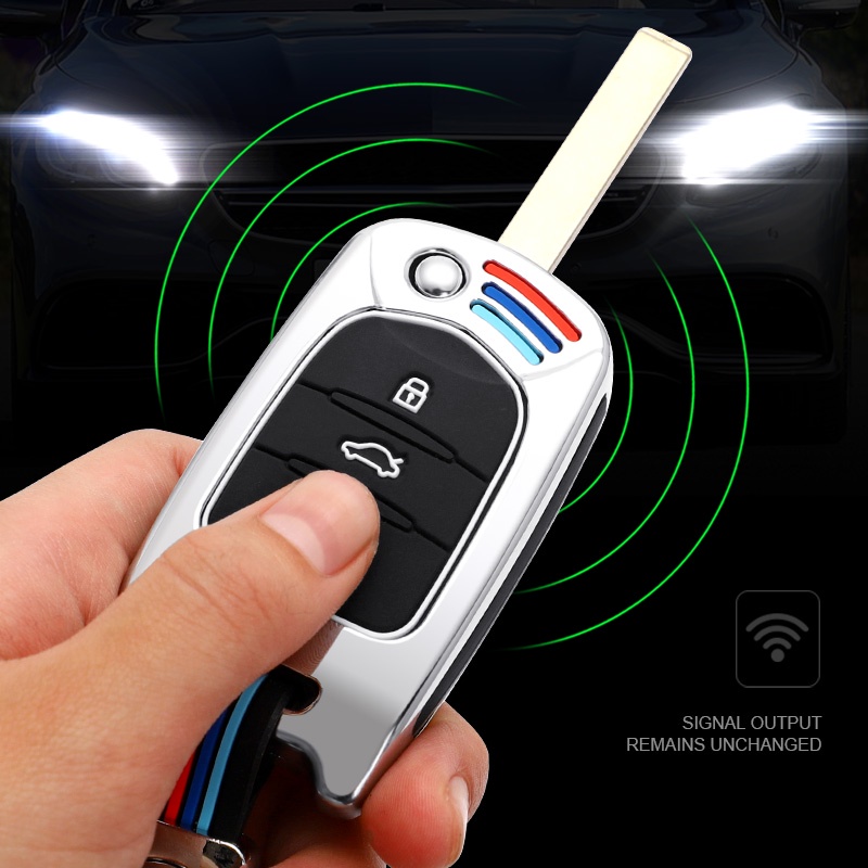 Case Kunci Mobil Zinc Alloy Cover remote Shell Untuk Aksesoris Gantungan Kunci Fob Baojun 560 Rs-530 630 310 E100 310W 510 730 360 Holder Fob