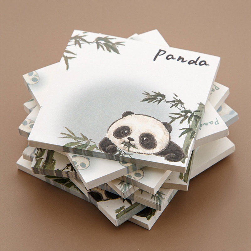 Kartun Panda Sticky Note Pad Perekat Pesan Notes Sobek 50lembar Alat Tulis Sekolah