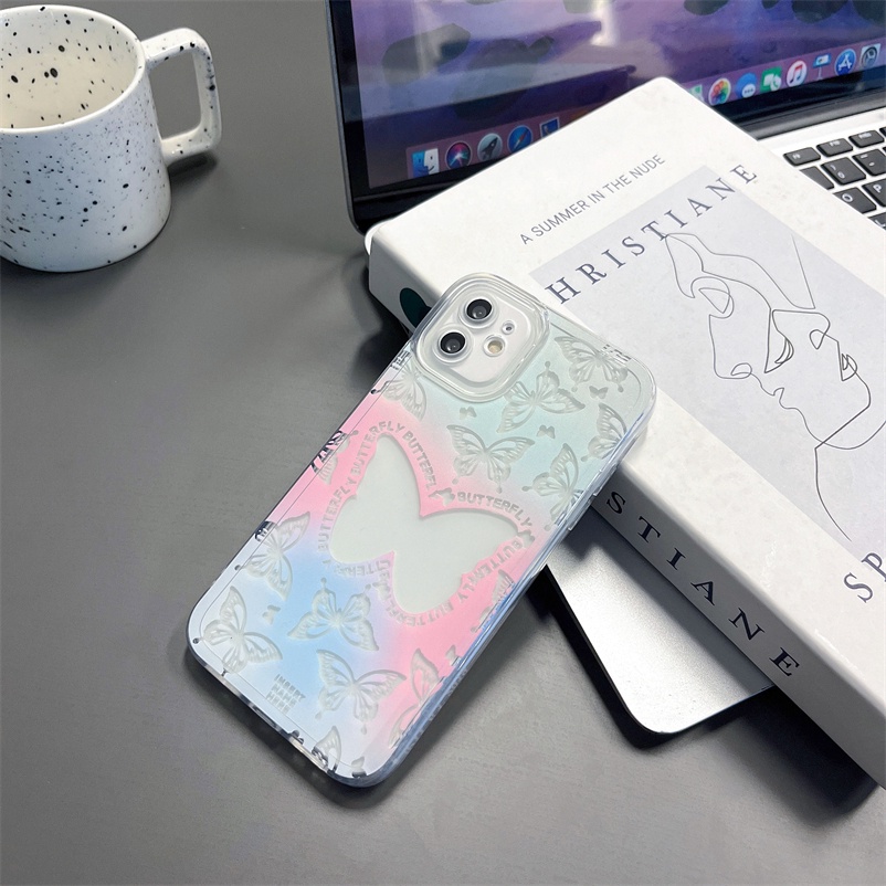 Soft Case Tpu Anti Jatuh Untuk Huawei Y9 Prime 2019 Nova 9 8 7i 7 Se Pro Nova 5T 4e 3e 3i Y7A Y9s P30 Lite Mate 40 30 P40 P30 Pro Honor 8XIns Dream Butterfly Shell Pattern Phone Case