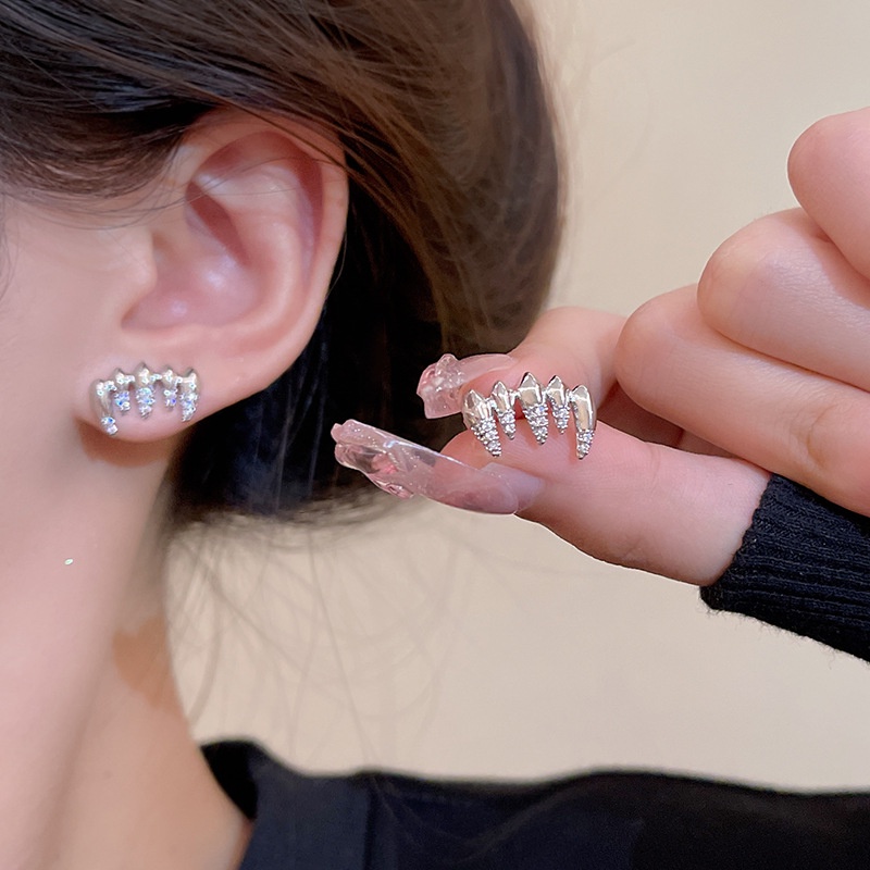 925 Perak Jarum Mewah Indah Ambil Anting Wanita Fashion Ear Studs