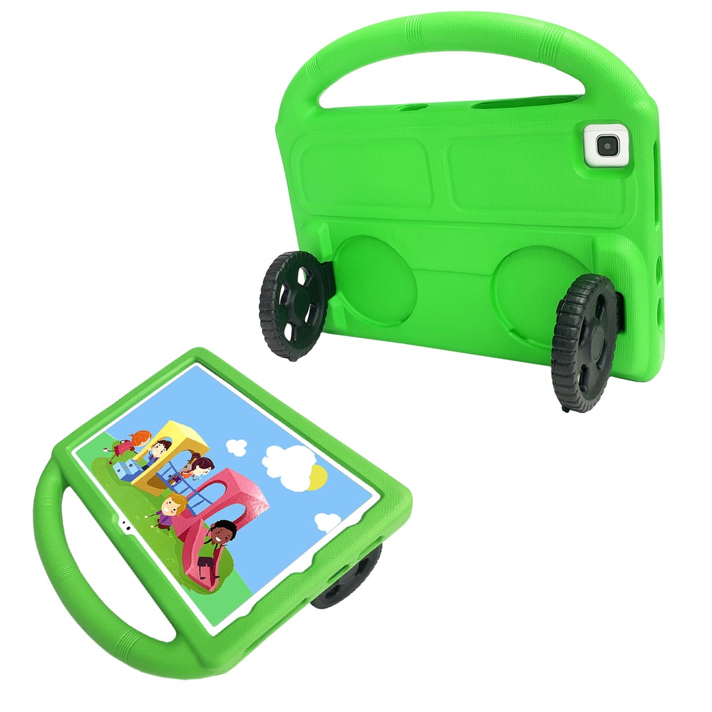 Untuk Samsung Galaxy Tab A7 10.4 (2022/2020) 10.4 &quot;SM-T500 SM-T505 SM-T509 Fashion Tablet Perlindungan Anak-Anak Portable Wheel Stand Case Bahan EVA Penebalan Shockproof Cover