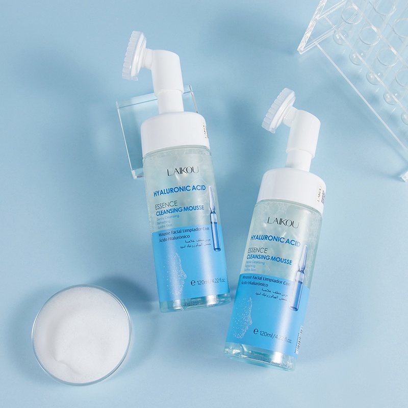 LAIKOU Hyaluronic Acid Foam Cleanser Membersihkan Pori-Pori Mousse Mengontrol Minyak 120ml