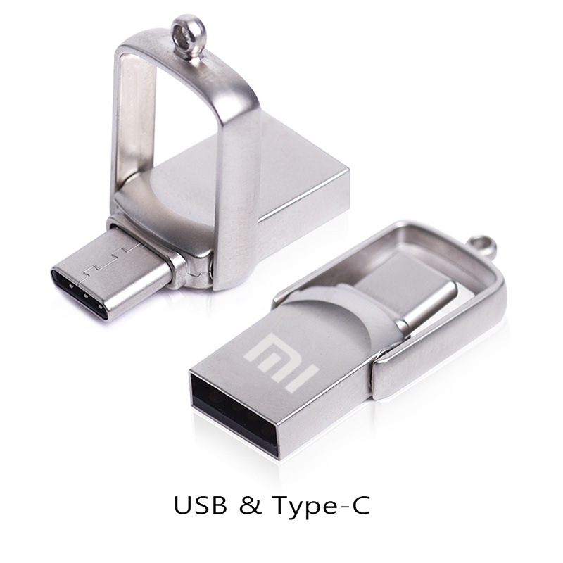 Xiaomi Super Mini Metal Type-C Tipe Two-in-One Flash Drive 128GB 256GB 512GB USB Memory Stick 16GB 32GB 8GB Portable USB Flash Driver