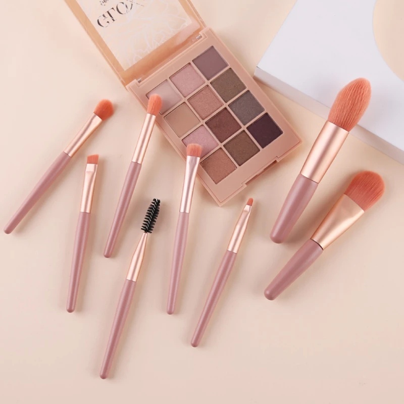 8pcs Set Kuas Makeup Profesional Bedak Kosmetik Eye Shadow Foundation Blush Blending Concealer Kecantikan Make Up Alat Brushes