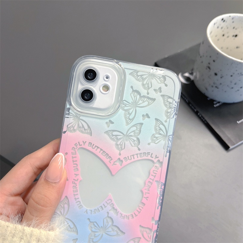 Soft Case Tpu Anti Jatuh Untuk Huawei Y9 Prime 2019 Nova 9 8 7i 7 Se Pro Nova 5T 4e 3e 3i Y7A Y9s P30 Lite Mate 40 30 P40 P30 Pro Honor 8XIns Dream Butterfly Shell Pattern Phone Case