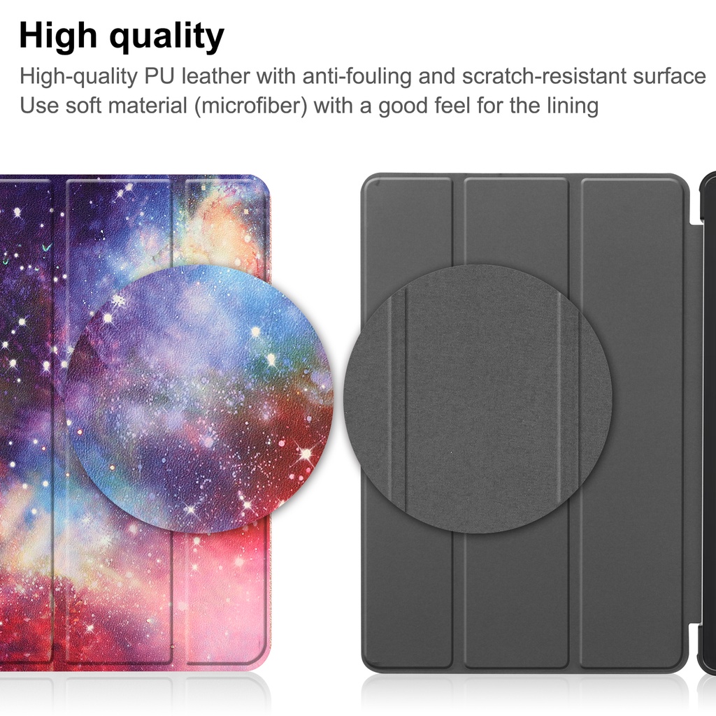 Untuk Lenovo Tab M8 (Gen Ke-4) 2023 8.0 &quot;TB-300FU Tablet Perlindungan Case Fashion Pola Dicat Tiga-Lipat Custer Flip Stand Casing Kualitas Tinggi Kulit PU Cover
