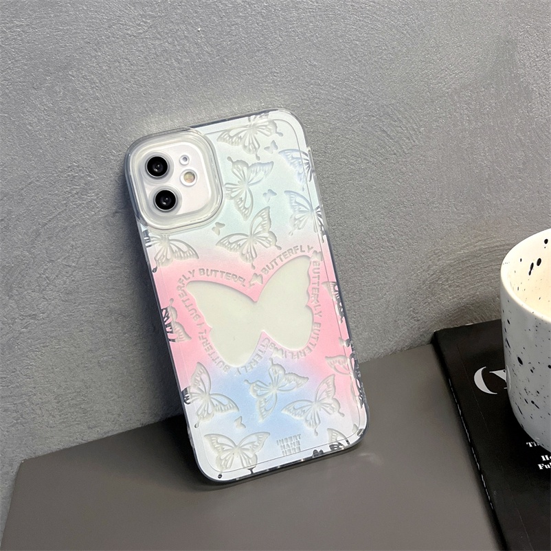 Soft Case Tpu Anti Jatuh Untuk Huawei Y9 Prime 2019 Nova 9 8 7i 7 Se Pro Nova 5T 4e 3e 3i Y7A Y9s P30 Lite Mate 40 30 P40 P30 Pro Honor 8XIns Dream Butterfly Shell Pattern Phone Case