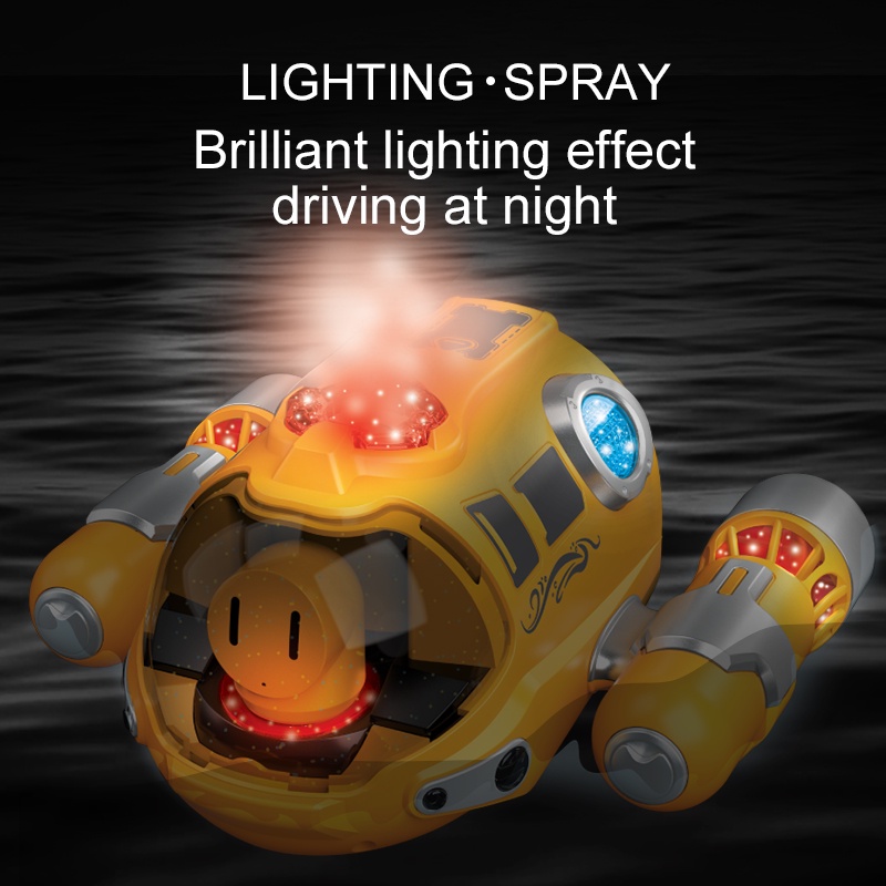 Mainan Anak RC Spray Gasboat Kapal Selam Remote Kontrol Anti Air Gas Boat