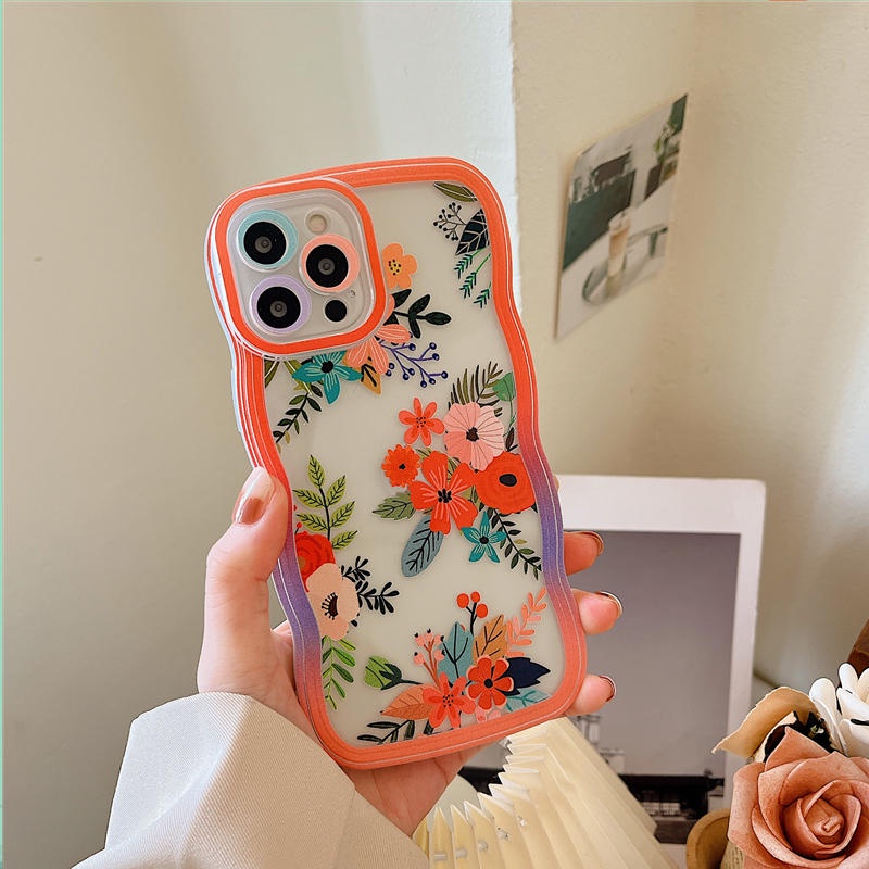 Case Samsung A04 A04E A13 A03 A03S A50 A50S A30S A53 A73 A23 A22 A21S A12 A02S A11 A51 A10 A30 A52 A52S M12 A71 A32 Bunga Kecil Segar Tanaman Fasion Phone Cover