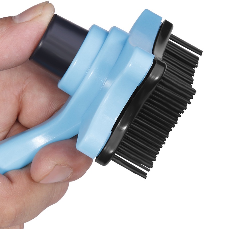 Sisir SELF Grooming Brush Tombol Anjing/Kucing Self Quick Cleaning Tekan Tombol