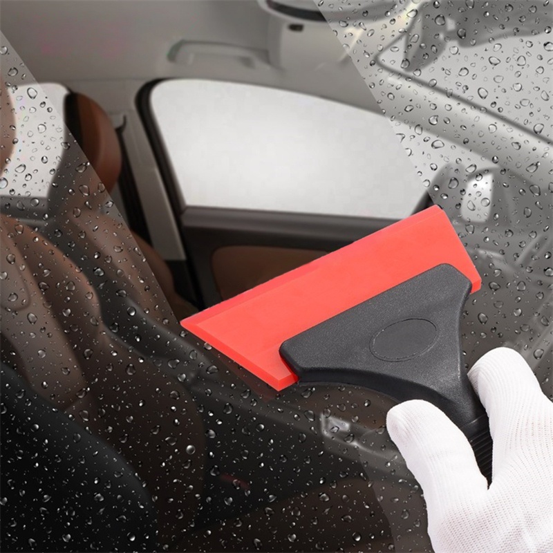 Silikon Pembersih Jendela Handle Wiper Mobil Vinyl Wrap Filming Scraper Handy Rubber Blade Ice Shovel Water Remover Household Squeegee Auto Washing Tools