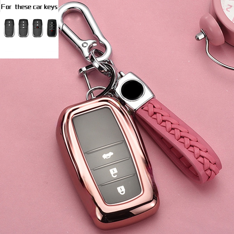 1pc /2022Lembut TPU Mobil Smart Key Case Cover Shell Untuk Toyota Corolla RAV4 Auris Mahkota Camry Prius CHR Prado Mahkota Land Cruiser