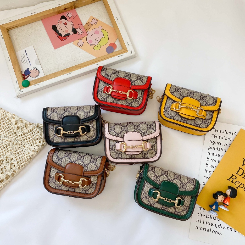 Tas Anak Selempang Perempuan Fashion Korea Kulit Gc Import