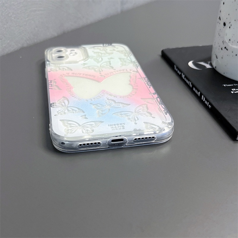 Soft Case Tpu Anti Jatuh Untuk Huawei Y9 Prime 2019 Nova 9 8 7i 7 Se Pro Nova 5T 4e 3e 3i Y7A Y9s P30 Lite Mate 40 30 P40 P30 Pro Honor 8XIns Dream Butterfly Shell Pattern Phone Case